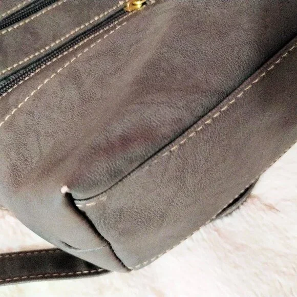 Stone & Co Granite Leather Boat Bottom Cross Body Bag - Picture 10 of 16